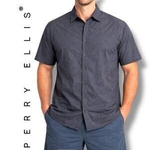 Perry Ellis Shirt Button Down Short Sleeve